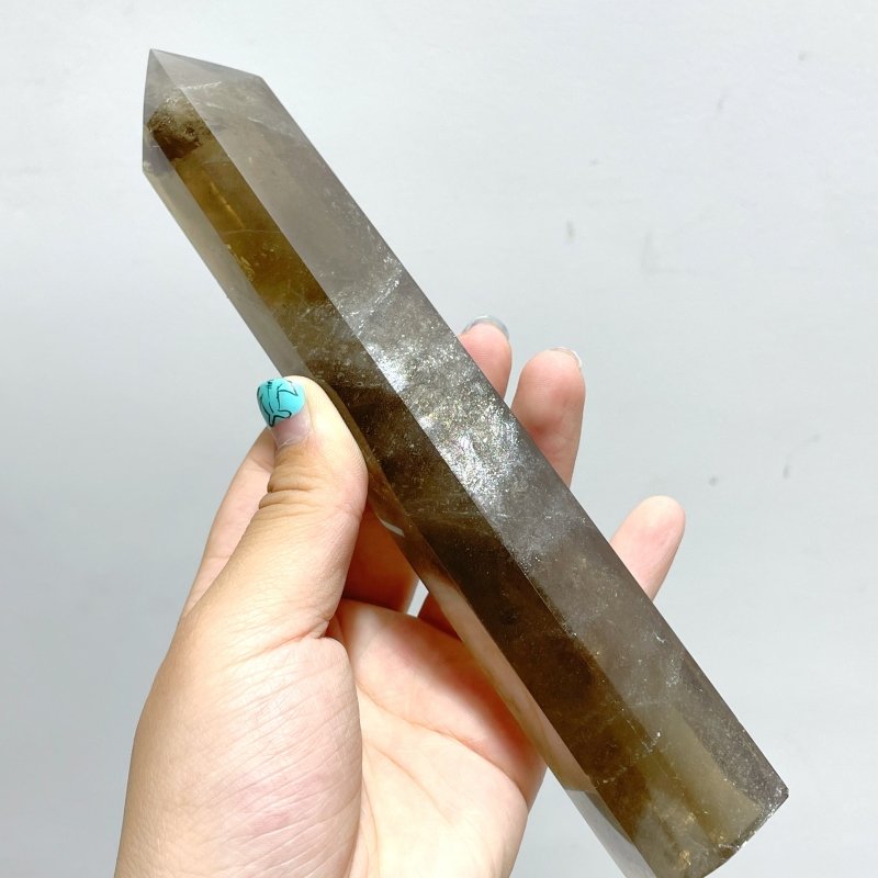 12 Pieces Tall Thin Smoky Quartz Tower Point - Wholesale Crystals