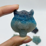 12 Pieces Trolleite Stone Lion Head Crystal Carving -Wholesale Crystals