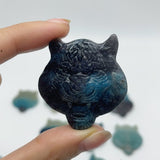 12 Pieces Trolleite Stone Lion Head Crystal Carving -Wholesale Crystals