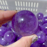 122 Pieces Amethyst Spheres (Sea Freight Only) -Wholesale Crystals