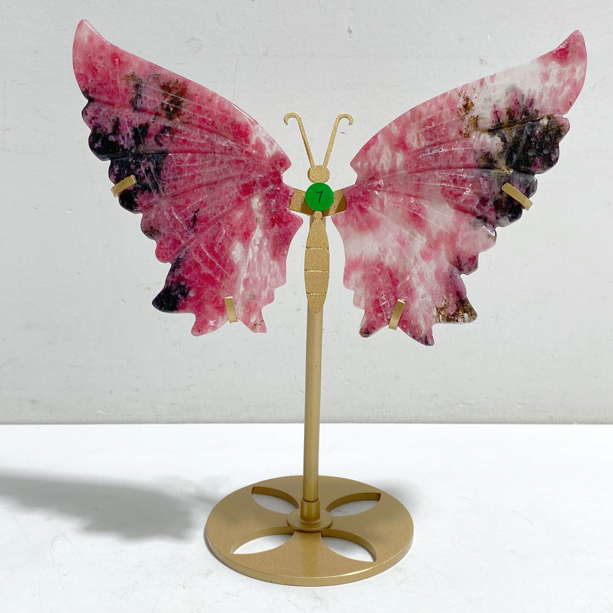 Rhodonite Mixed Quartz Butterfly Wing With Stand Wholesale (No.7-12)