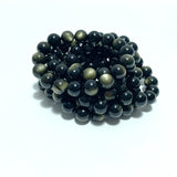 12mm Gold Sheen Obsidian Bracelets Wholesale - Wholesale Crystals