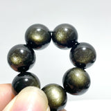 12mm Gold Sheen Obsidian Bracelets Wholesale - Wholesale Crystals