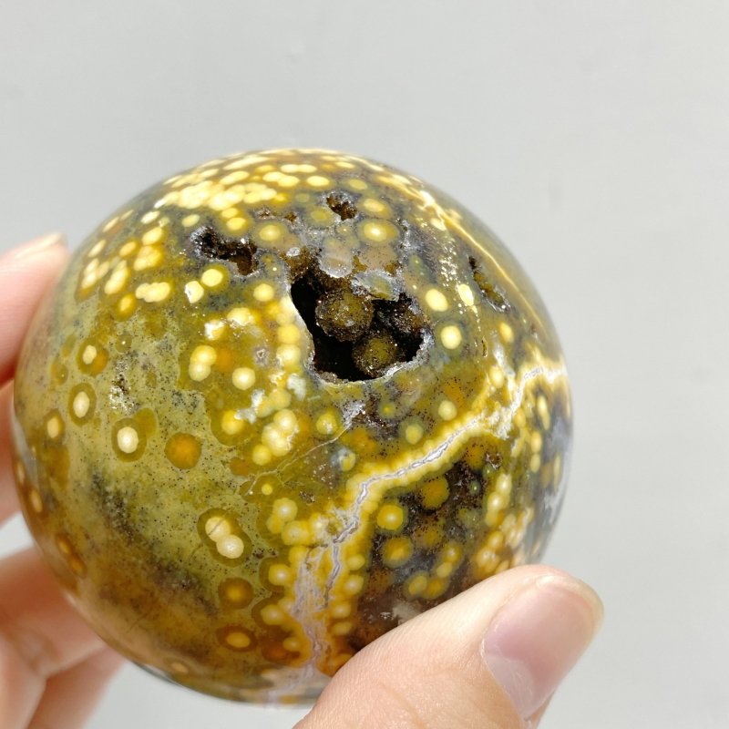 13 Pieces 8th Vein Ocean Jasper Spheres -Wholesale Crystals