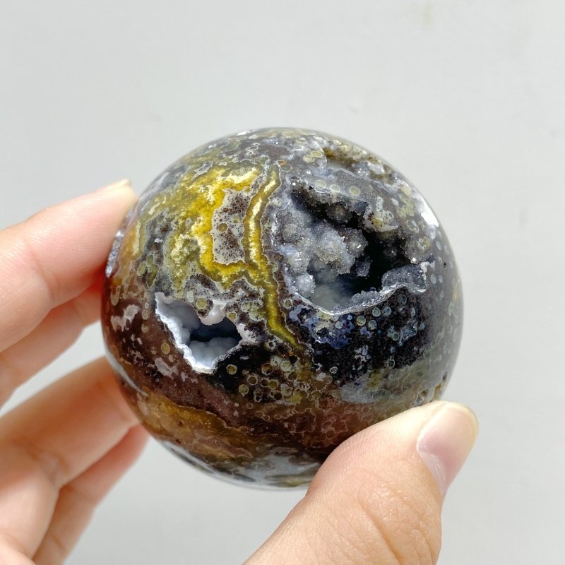 13 Pieces 8th Vein Ocean Jasper Spheres -Wholesale Crystals