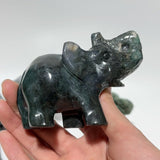 13 Pieces Beautiful Moss Agate Elephant Carving -Wholesale Crystals