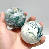 13 Pieces Beautiful Moss Agate Spheres - Wholesale Crystals
