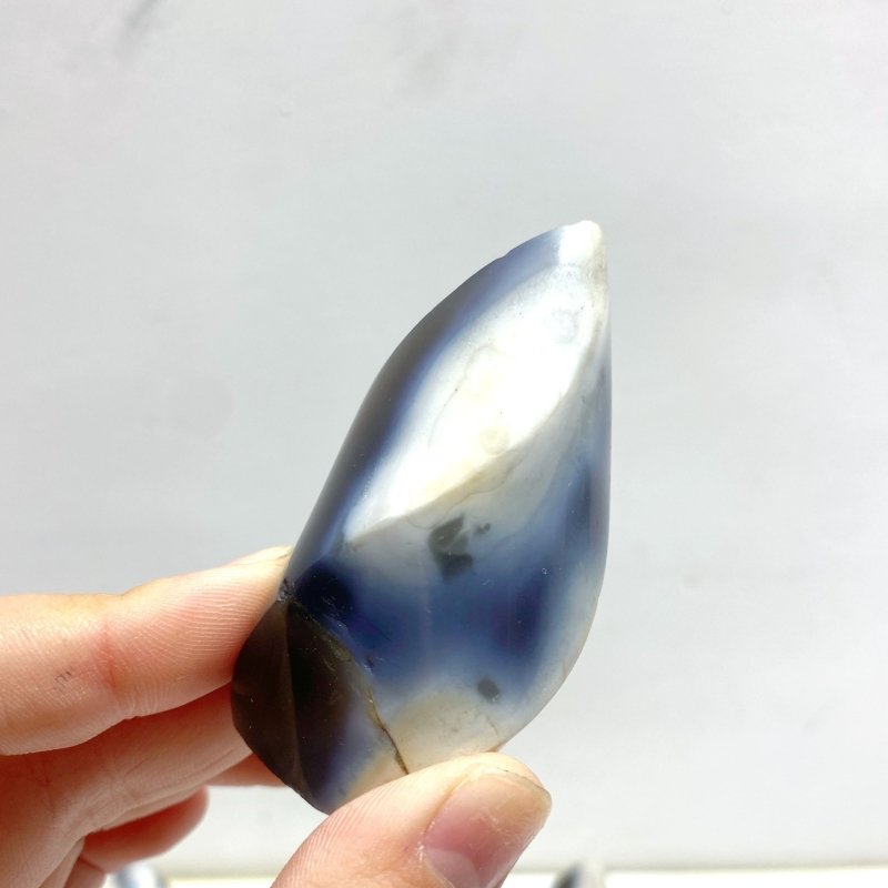 13 Pieces Black Orca Agate Flame Carving 4 - Wholesale Crystals