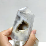 13 Pieces Geode Druzy Agate Four - sided Tower Point - Wholesale Crystals