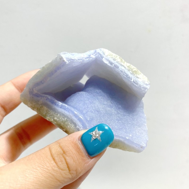 13 Pieces Geode Druzy Blue Chalcedony - Wholesale Crystals