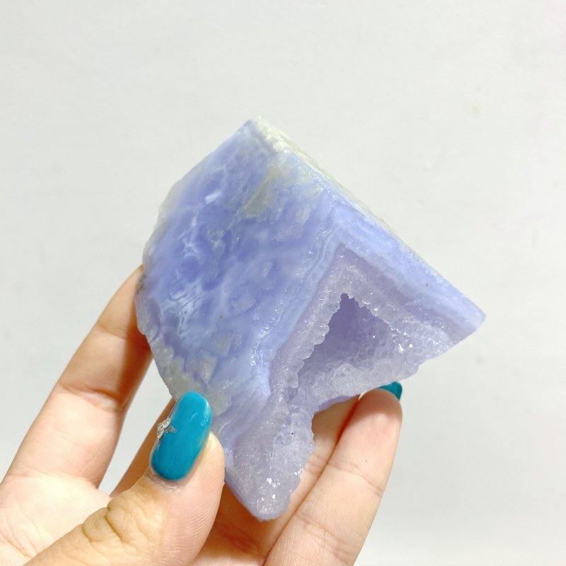 13 Pieces Geode Druzy Blue Chalcedony - Wholesale Crystals