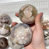 13 Pieces Geode Druzy Sakura Flower Agate Spheres -Wholesale Crystals
