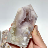 13 Pieces Geode Sakura Flower Agate Tower Points -Wholesale Crystals