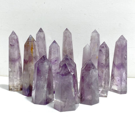 13 Pieces God's Fingerprint Light Purple Amethyst Tower Point -Wholesale Crystals