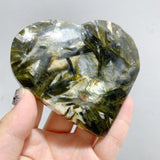 13 Pieces Green Mica Mixed Quartz Heart -Wholesale Crystals