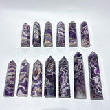 13 Pieces High Quality Chevron Amethyst Tower Points -Wholesale Crystals
