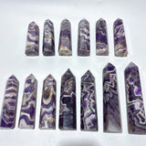 13 Pieces High Quality Chevron Amethyst Tower Points -Wholesale Crystals