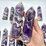 13 Pieces High Quality Chevron Amethyst Tower Points -Wholesale Crystals