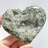 13 Pieces Large 8th Vein Ocean Jasper Heart 2 - Wholesale Crystals