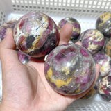 13 Pieces Pink Tourmaline Spheres Balls - Wholesale Crystals