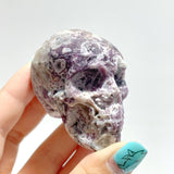 13 Pieces Purple Fluorite Skull Carving - Wholesale Crystals
