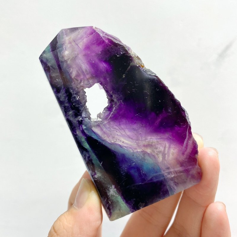 13 Pieces Rainbow Fluorite Raw Side Tower - Wholesale Crystals