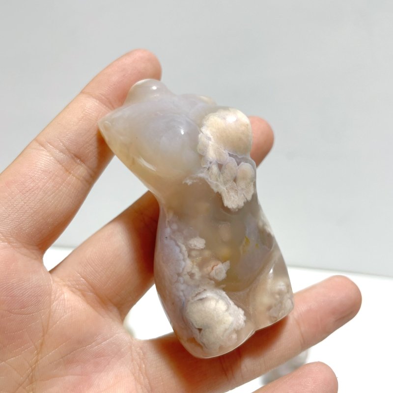 13 Pieces Sakura Flower Agate Goddess Carving - Wholesale Crystals