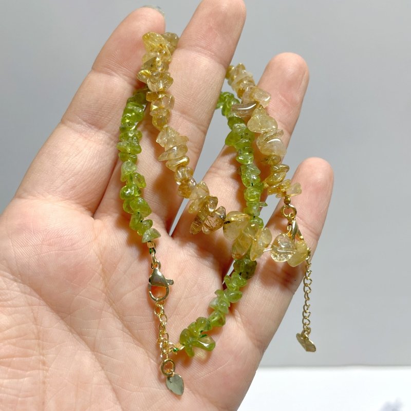 13 Types Chip Bracelets Wholesale Obsidian Rutile Quartz Clear Quartz - Wholesale Crystals