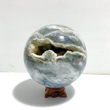 13CM Large Druzy Geode Moss Agate Beautiful Sphere - Wholesale Crystals