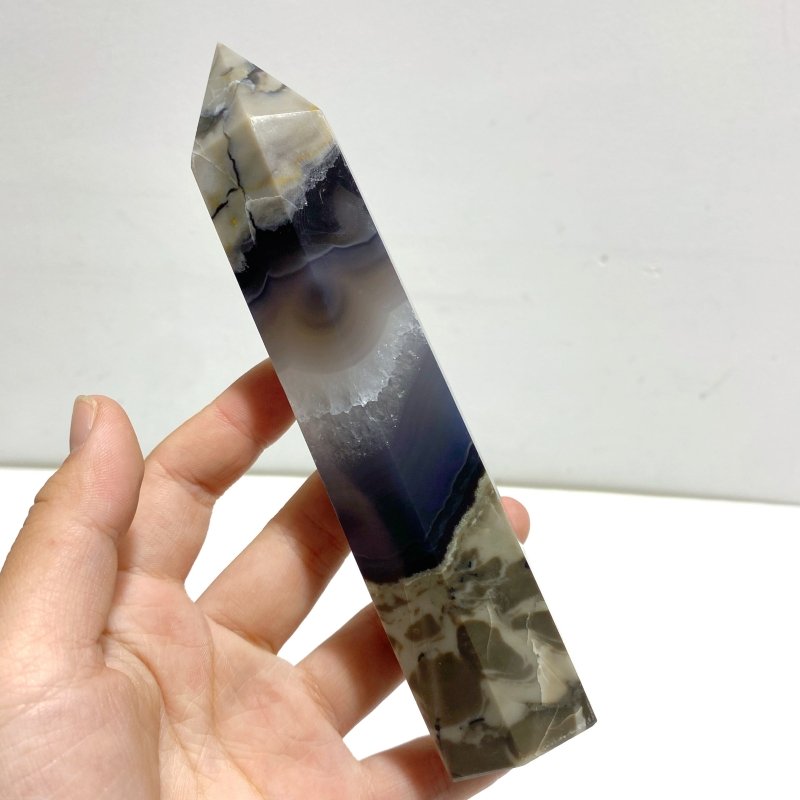 14 - 20CM Volcano Agate Point Wholesale (UV - Reactive) - Wholesale Crystals