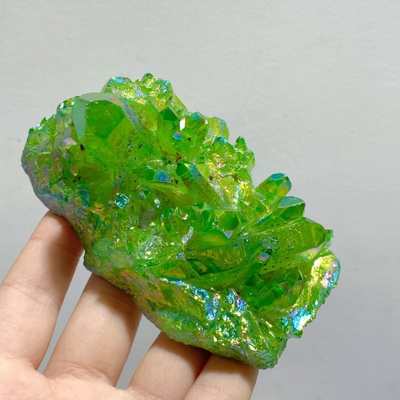 14 Pieces Aura Colorful Clear Quartz Cluster - Wholesale Crystals