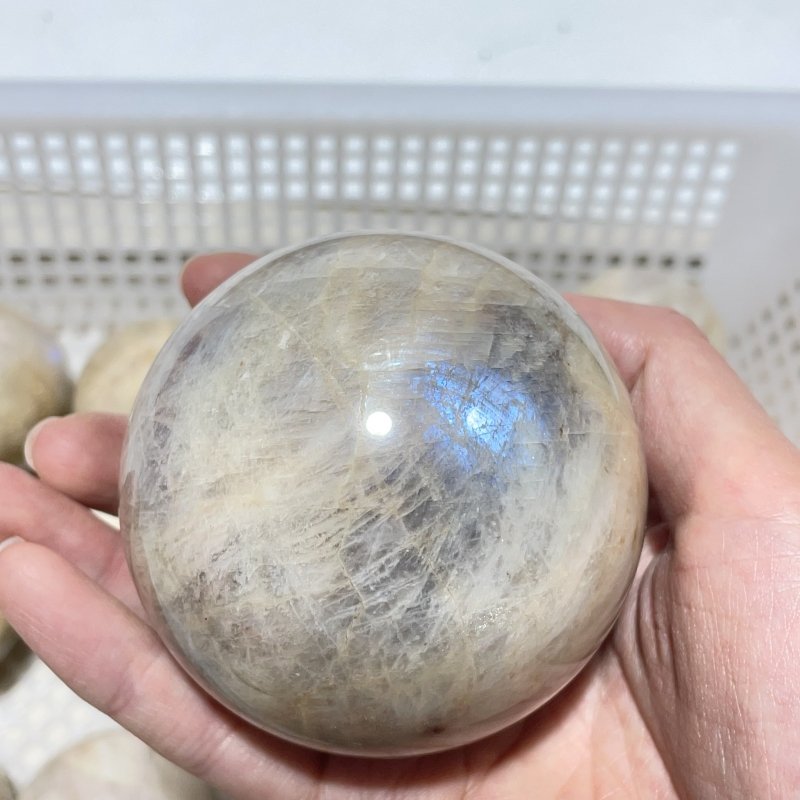 14 Pieces Beautiful Blue Moonstone Spheres -Wholesale Crystals
