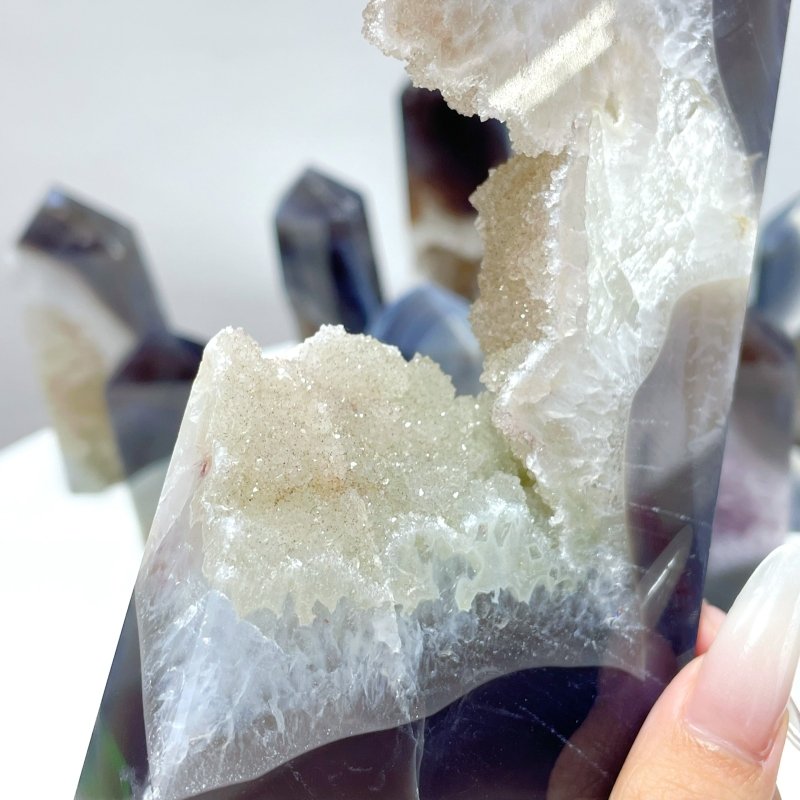 14 Pieces Beautiful Geode Agate Tower - Wholesale Crystals