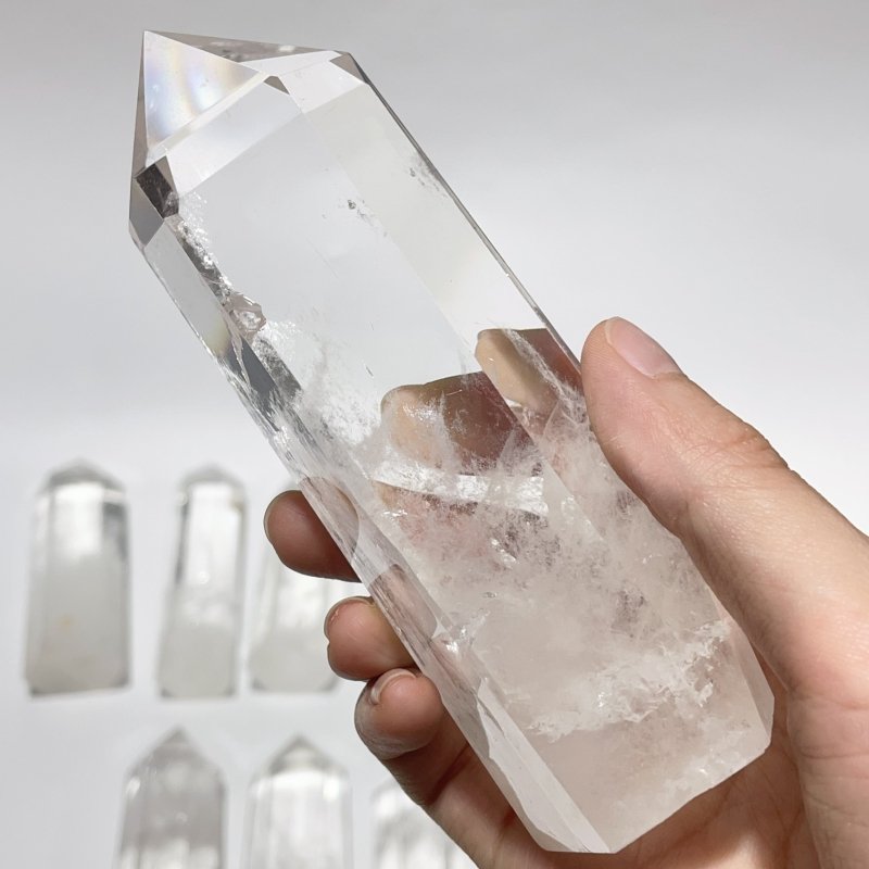 14 Pieces Fat Clear Quartz Tower Points Crystal -Wholesale Crystals