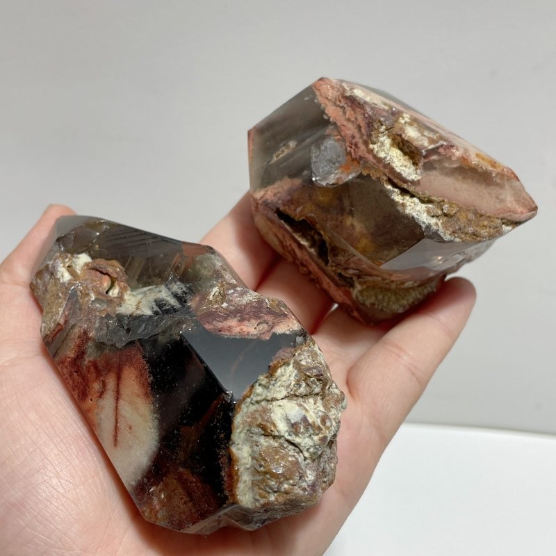 14 Pieces Polished Unique Smoky Quartz Garden Quartz - Wholesale Crystals