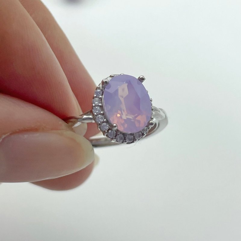 14 Pieces S925 Lavender Quartz Cut Faceted Ring Style #3 - Wholesale Crystals