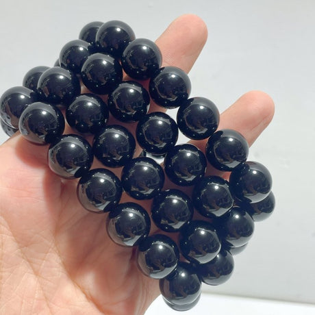 14mm Black Obsidian Bracelets Wholesale - Wholesale Crystals