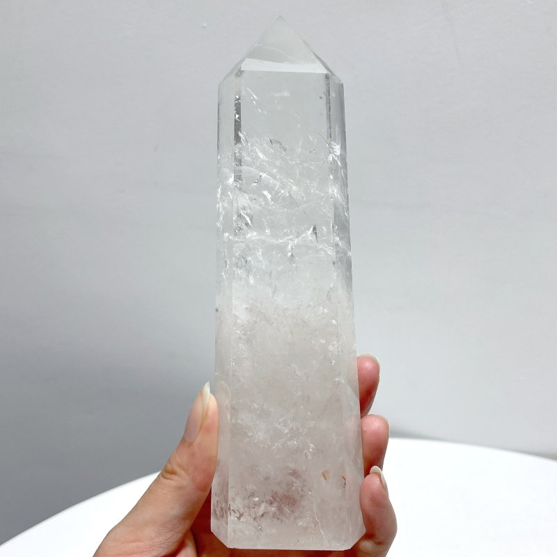 15 Pieces 5.2 - 6.7in Fat Clear Quartz Tower - Wholesale Crystals