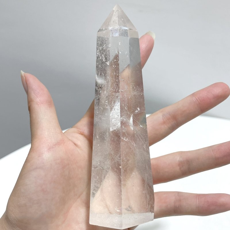 15 Pieces 5.2 - 6.7in Fat Clear Quartz Tower - Wholesale Crystals