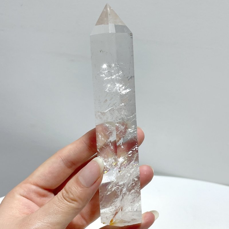 15 Pieces 5.2 - 6.7in Fat Clear Quartz Tower - Wholesale Crystals