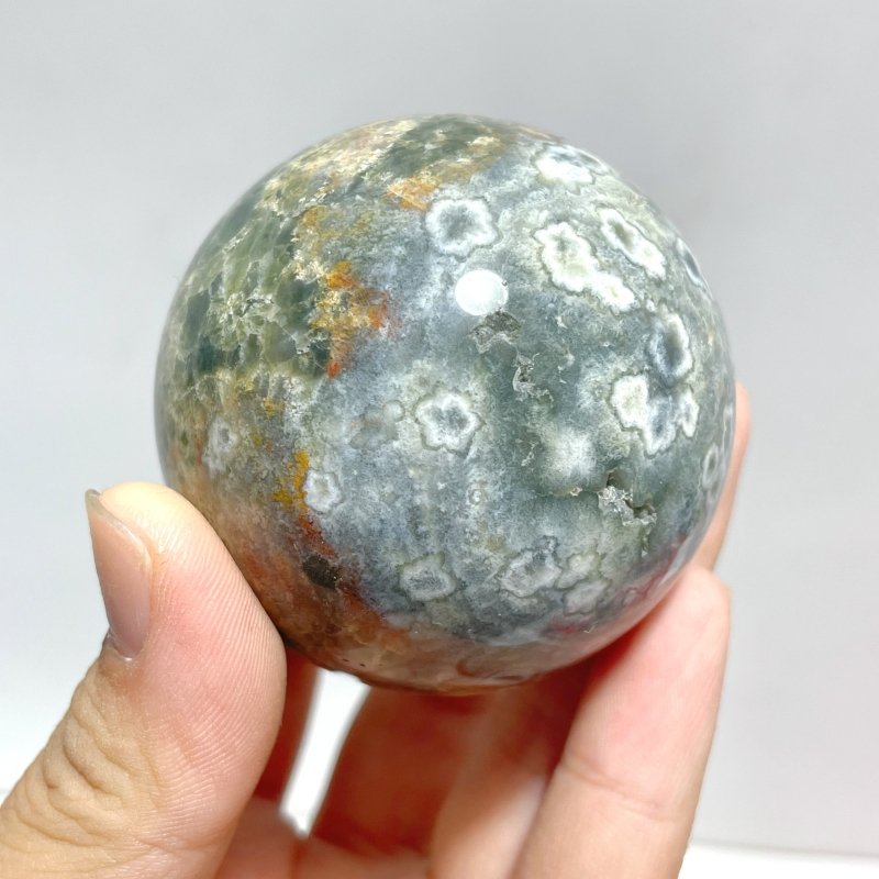 15 Pieces 6th Vein Ocean Jasper Spheres Balls - Wholesale Crystals