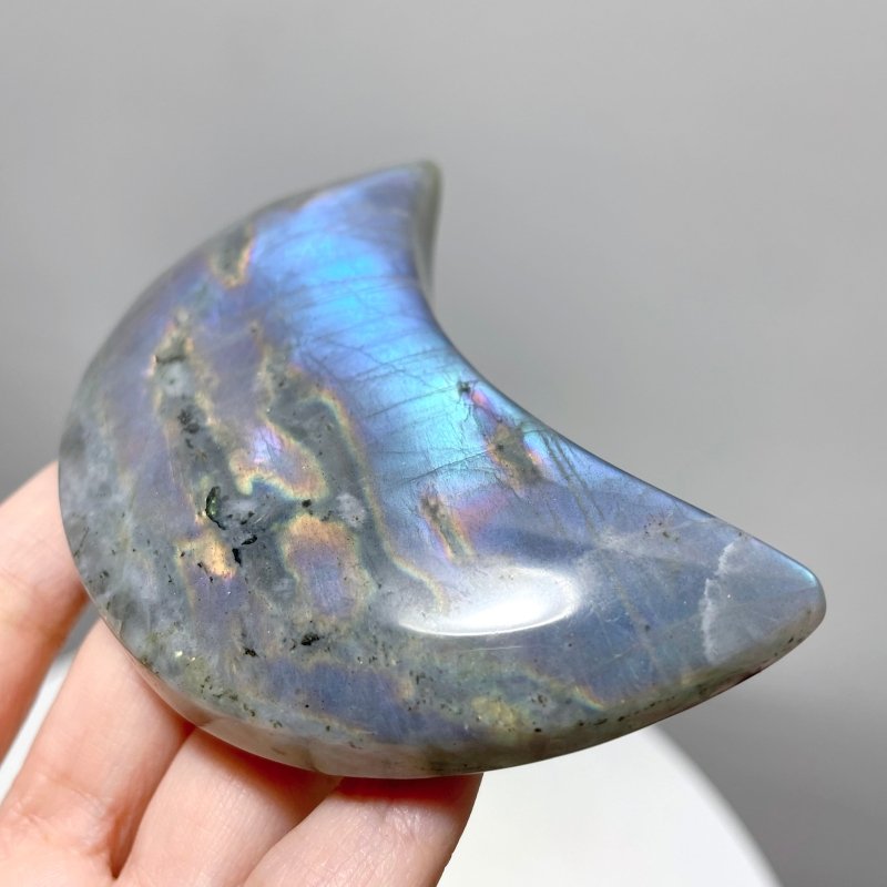 15 Pieces Beautiful Labradorite Moon Carving - Wholesale Crystals