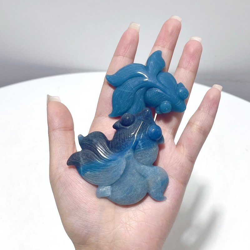 15 Pieces Goldfish Carvings - Different Materials - Wholesale Crystals