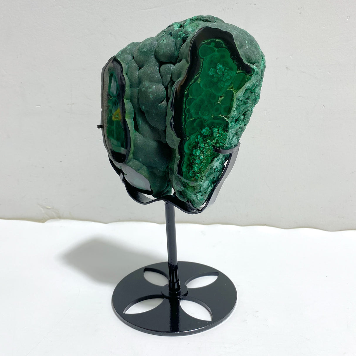 Unique Malachite Specimen With Stand