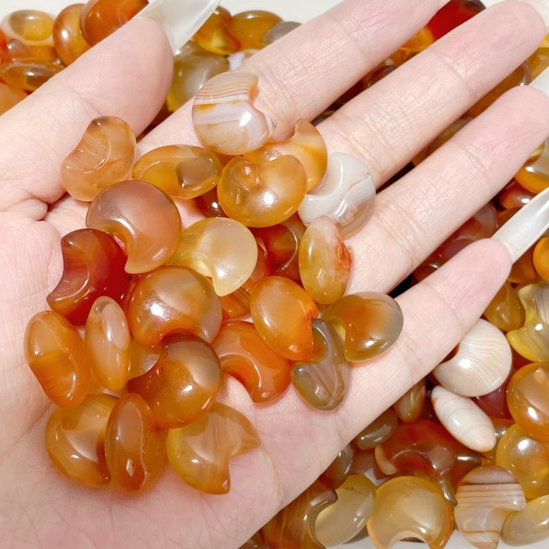 1.5cm Carnelian Mini Moon Diy Crystals Wholesale - Wholesale Crystals