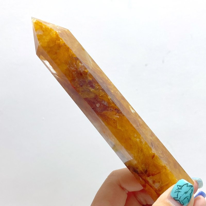 15CM Golden Hematoid Quartz Tower Point Wholesale - Wholesale Crystals