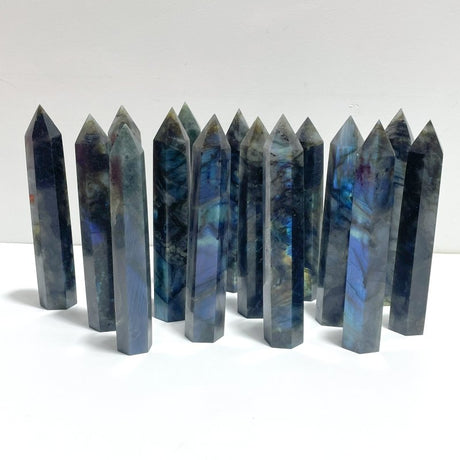 15CM Labradorite Tower Point Wholesale - Wholesale Crystals