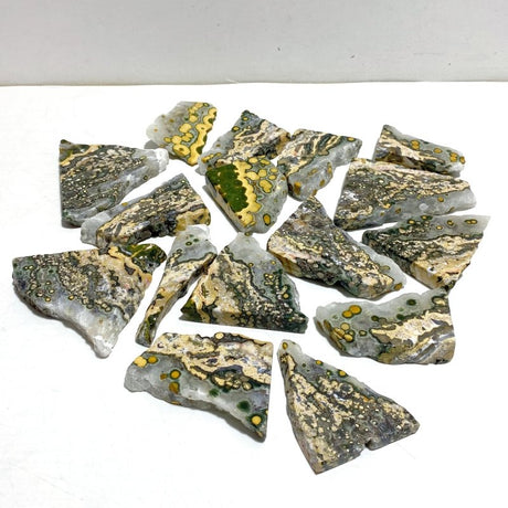 16 Pieces 8th Vein Ocean Jasper Slabs - Wholesale Crystals