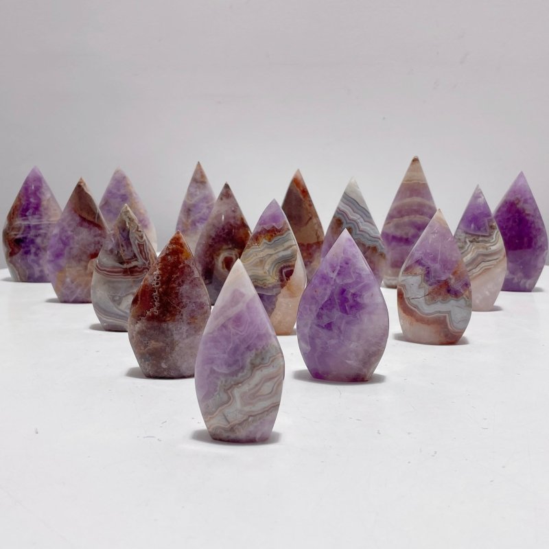 16 Pieces Beautiful Amethyst Mixed Striped Agate Arrow Head - Wholesale Crystals