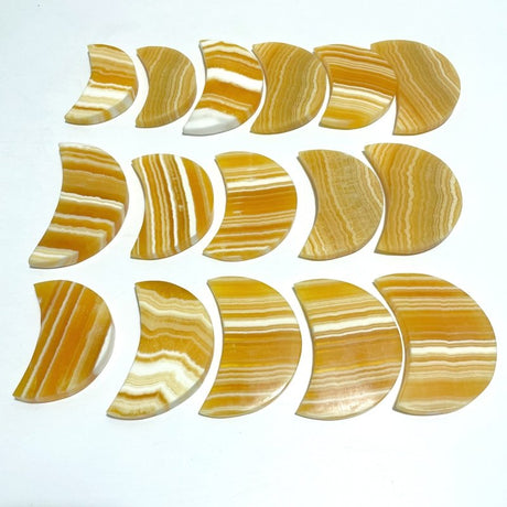 16 Pieces Beautiful Yellow Calcite Moon - Wholesale Crystals
